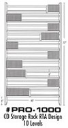 Billy Bags - Pro-1000 CD Storage Rack -  Media Storage