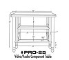 Billy Bags - Pro 25 Audio Component Table -  Equipment Rack