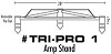 Billy Bags - Tri-Pro 1 Amp Stand  Including Tips 3/8'' Glass  -  Amplifier Stand