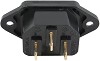 First Impression Music - 306 Connector (15 amp IEC Male for Chassis Mounting) -  Connectors