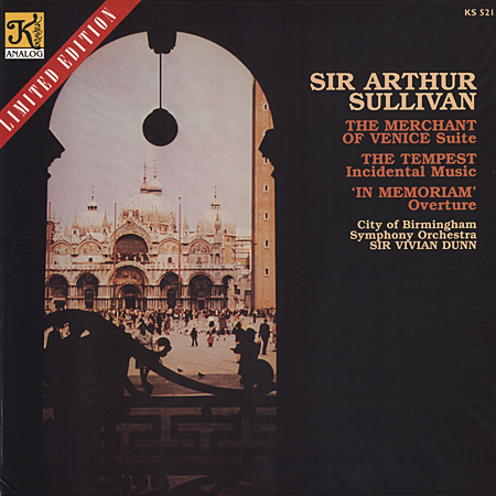 Sir Vivian Dunn - Sir Arthur Sullivan: The Tempest/ 'In Memoriam'  The Merchant of Venice