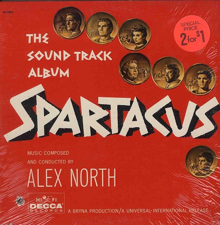 新品「スパルタカス」オリジナル・サウンドトラック　SPARTACUS 映画 『スパルタカス（Spartacus）』 original sound track Alex