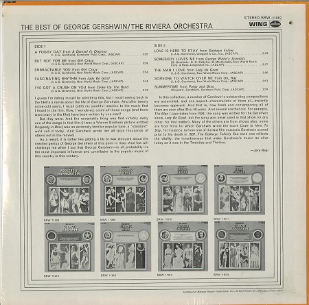 The Riviera Orchestra - The Best Of George Gershwin