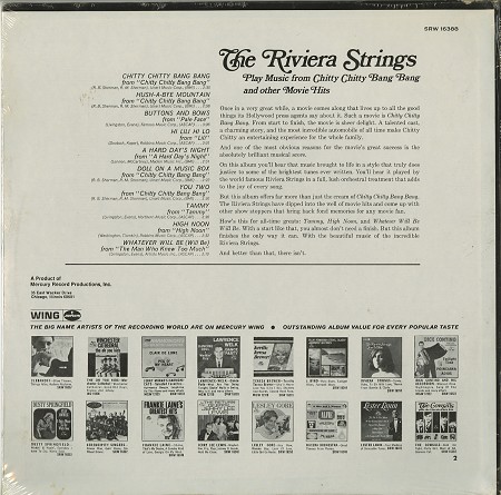 The Riviera Strings - The Riviera Strings Play Music From Chitty Chitty Bang Bang And Other Movie Hits