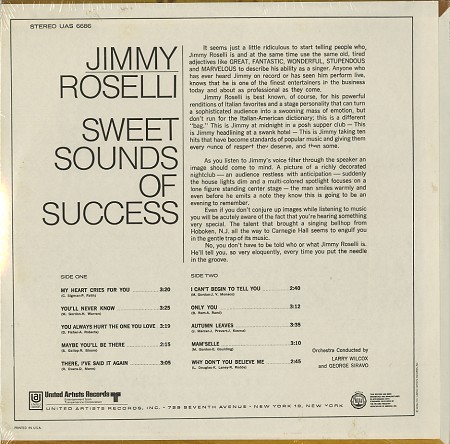 Jimmy Roselli - Sweet Sounds Of Success
