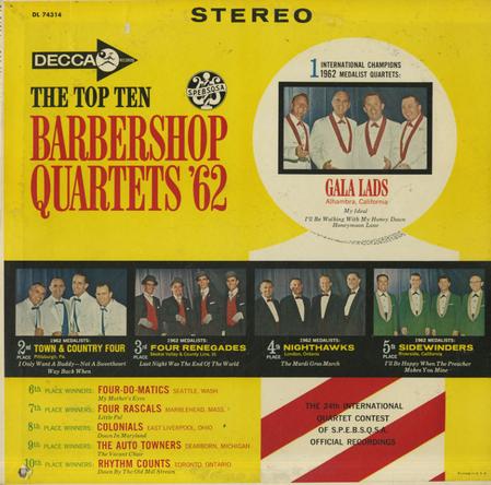 Various Artists - The Top Ten Barbershop Quartets '62