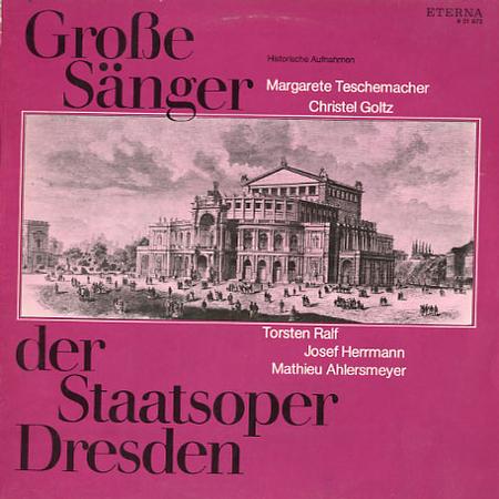 Various Artists - Grosse Sanger der Staatsoper Dresden