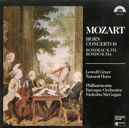 Greer, McGegan, Philharmonia Baroque Orchestra - Mozart: Horn Concertos