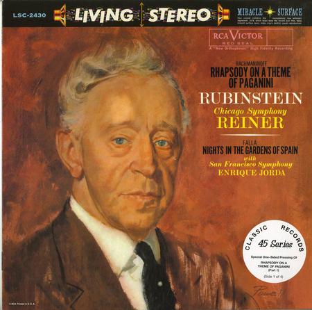 Reiner , Chicago Symphony Orchestra - Rachmaninoff: Rhapsody On A Theme Of Paganini/ Falla: Nights In the Gardens Of Spain