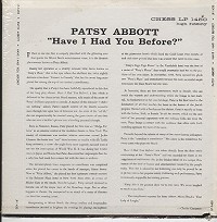 Patsy Abbott - Have I Had You Before?