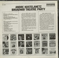Andre Kostelanetz - Broadway Theatre Party