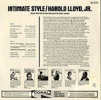 Harold Lloyd, Jr. - Intimate Style -  Sealed Out-of-Print Vinyl Record