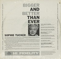 Sophie Tucker - Bigger And Better Than Ever -  Sealed Out-of-Print Vinyl Record