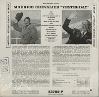 Maurice Chevalier - Yesterday -  Sealed Out-of-Print Vinyl Record