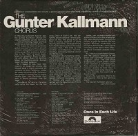 The Gunter Kallmann Chorus - Once In Each Life