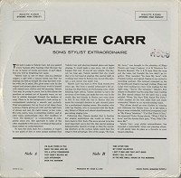 Valerie Carr - Song Stylist Extraordinaire -  Sealed Out-of-Print Vinyl Record