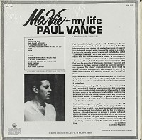 Paul Vance - My Life