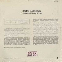 Linus Pauling - On Fallout and Nuclear War -  Sealed Out-of-Print Vinyl Record