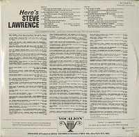 Steve Lawrence - Here's Steve Lawrence