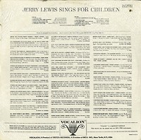 Jerry Lewis - Sings For Children -  Sealed Out-of-Print Vinyl Record