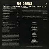 Joe Derise - Joe Derise Sings And Plays The Jimmy Van Heusen Anthology Volume 2
