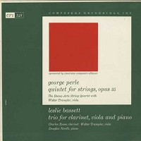 Beaux-Arts String Quartet - Perle: Quintet For Strings etc. -  Preowned Vinyl Record
