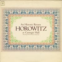 Vladimir Horowitz - Horowitz At Carnegie Hall - An Historic Return -  Preowned Vinyl Record