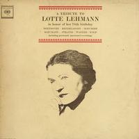 Lotte Lehmann - A Tribute To Lotte Lehmann -  Preowned Vinyl Record