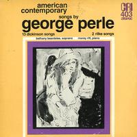 Bethany Beardslee and Morey Ritt - George Perle: Songs -  Preowned Vinyl Record