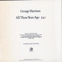 George Harrison - All Those Years Ago *Topper Collection -  Preowned Vinyl Record