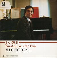 Aldo Ciccolini - JS Bach Inventions for 2 & 3 Parts -  Preowned Vinyl Record