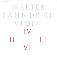 Walter Fahndrich - Viola -  Preowned Vinyl Record