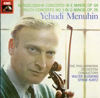 Menuhin, Susskind, The Philharmonia Orchestra - Menelssohn Concerto in E minor, OP. 64: Bruch Concerto No. 1 in G minor, OP. 26