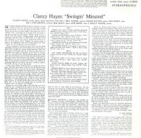 Clancy Hayes - Swingin' Minstrel