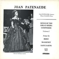 Joan Patenaude - Songs of the Great Opera Composers Vol. 1 -  Preowned Vinyl Record
