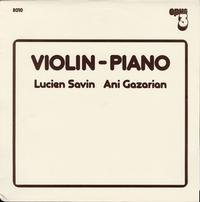 Lucien Savin & Ani Gazarian - Violin-Piano/ Ludwig Van Beethoven -  Preowned Vinyl Record