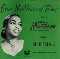 Inez Matthews, Jonathan Brice - Great New Voices Of Today: Vol. 6 -  Preowned Vinyl Record
