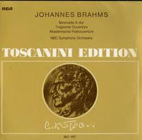 Toscanini, NBC Sym. Orch. - Brahms: Serenade A-dur, Tragische Ouverture, Akademische Festouverture -  Preowned Vinyl Record