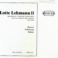Lotte Lehmann - II Previously Unissued Selections