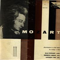 Jean Pougnet, Frederick Riddle, Anthony Pini - Mozart: Divertimento in E Flat Major for Strings -  Preowned Vinyl Record