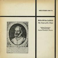 Raphael Passaquet Vocal Ensemble - de Lassus: The Tears of St. Peter -  Preowned Vinyl Record