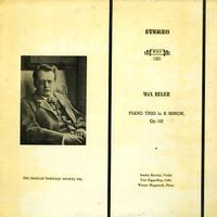 Sandor Karolyi, Uwe Zipperling, Werner Hoppstock - Reger: Piano Trio in E minor