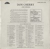 Don Cherry - Don Cherry And Strings -  Sealed Out-of-Print Vinyl Record