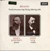 Julius Katchen, Josef Suk - Brahms: Violin Sonatas Op.78, 100, 108 -  Preowned Vinyl Record
