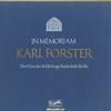 Der Chor der St. Hedwigs-Kathedrale Berlin - Karl Forster - In Memoriam -  Preowned Vinyl Box Sets