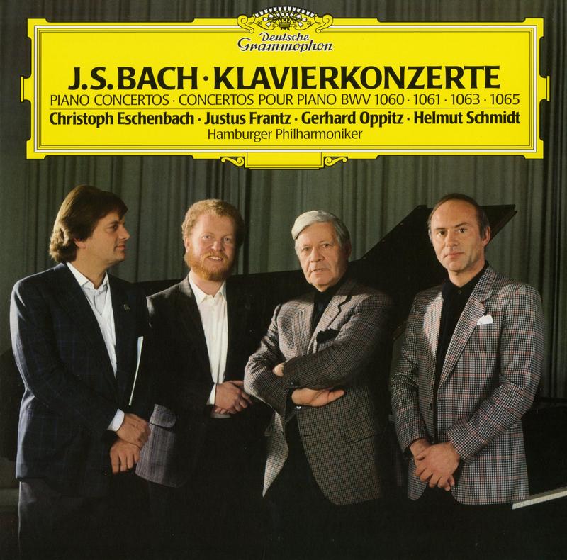 Johann Sebastian Bach , Christoph Eschenbach • Justus Frantz • Gerhard Oppitz • Helmut Schmidt , Philharmonisches Staatsorchester Hamburg - Klavierkonzerte = Piano Concertos = Concertos Pour Piano BWV 1060 • 1061 • 1063 • 1065
