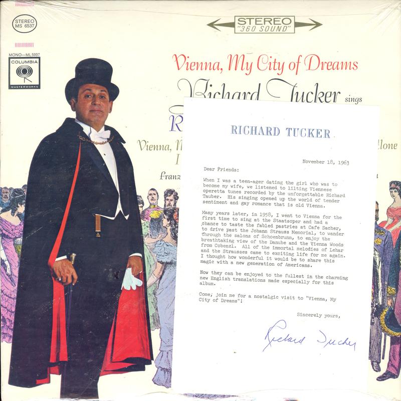 Richard Tucker - Vienna, My City Of Dreams