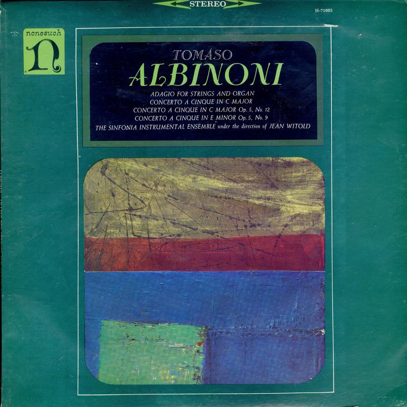 The Sinfonia Instrumental Ensemble - Albinoni: Adagio For Strings And Organ